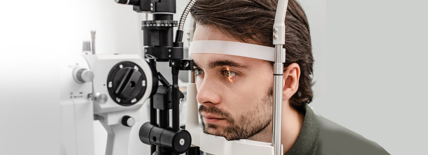 young man during eye exam in Burleson